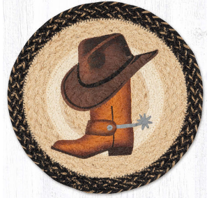 Cowboy Hat & Boot 10" Capitol Earth Mat