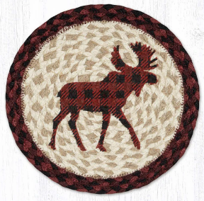 Red Plaid Moose 10" Capitol Earth Mat