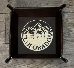 Leatherette Tray Colorado Mountains