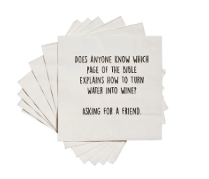 Water Into Wine Beverage Napkins