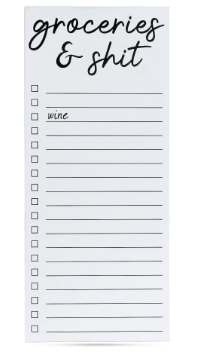 Groceries and Shit List Pad