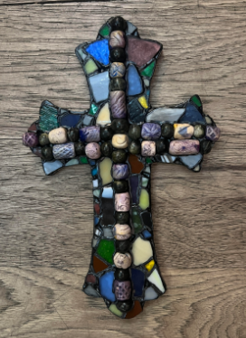 Forest Colors Mosaic Cross