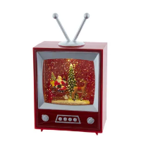 Santa and Sleigh Television Water Lantern