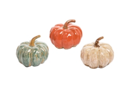 Glazed Small Decorative Pumpkin