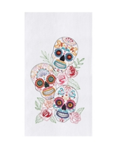 Stacked SUgar Skull Trio Dish Towel