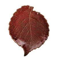 Large Red Leaf Plate