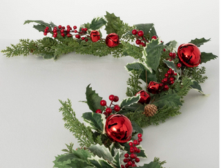 Holly Bell Garland (6ft)