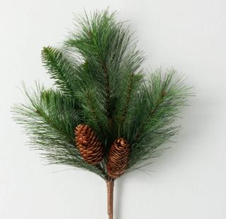 Pine w/2 Pincones Pick