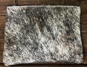 Cowhide Small Cosmetic Bag Plain