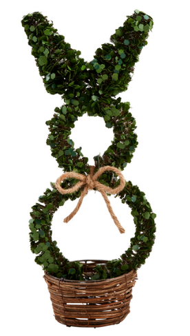 Large Boxwood Wreath Bunny Sitter