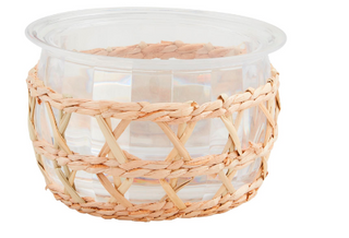 Acrylic/Rattan Chiller Bowl Set