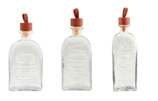 Embossed Glass Decanter