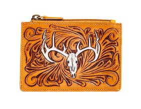 Wylie Corral Hand Tooled Credit Card Holder