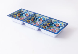 3-Section Fiesta Tray (Blue)