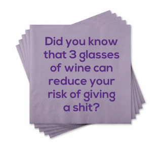 3 Glasses of Wine Beverage Napkin