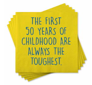 The First 50 Years Beverage Napkin