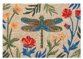 Floral Dragonfly Indoor/Outdoor Rug