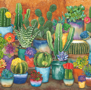 Southwest Succulents (Beverage Napkin)