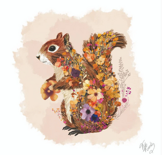 Regency Squirrel (Beverage Napkin)