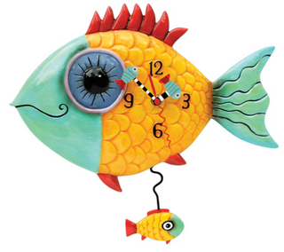 Wide-Eyed  Fishy Clock