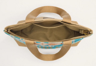 Harding Turquoise Zip Tote