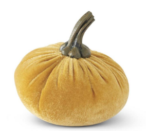 Velvet Stuffed Pumpkins 4.25"