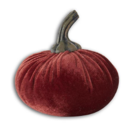 Velvet Stuffed Pumpkins 4.25"