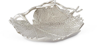 Silver Metal Leaf Tray
