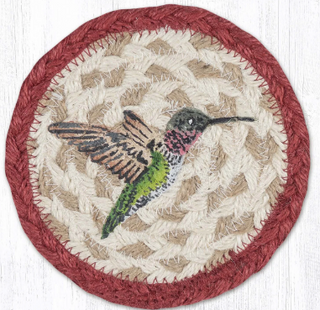 Red Border Hummingbird 5" Coaster