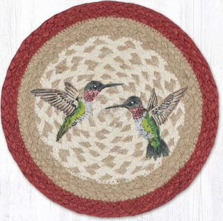 Red Border 2 Hummingbirds 10" Capitol Earth Mat