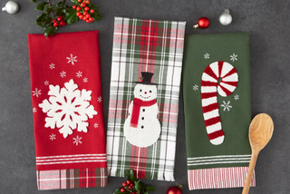 Holiday Embellished Dish Towel