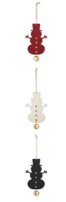 Snowman Ornament with Bell