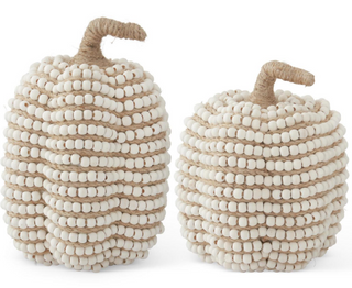 Tall Beaded Jute Pumpkin