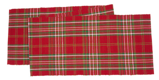 Jonah Red Plaid Table Runner 72"