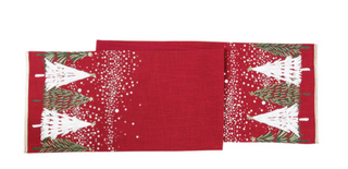 Snowy Trees Table Runner 72"