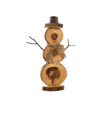 Log Snowman Figure