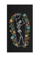 Skeleton Coffin Dish Towel