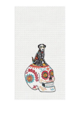 Canine Sugar Skull Dish Towel