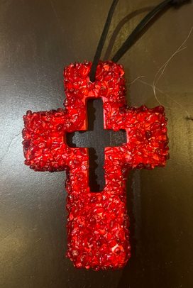 Red Beaded Cross