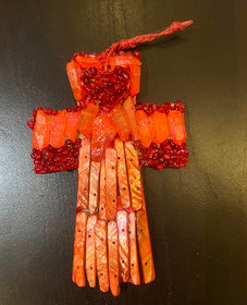 Love Heart & Crystals Cross