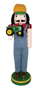 Farmer w/ Green Tractor Nutcracker