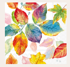 Colorful Leaves (Beverage Napkin)
