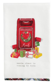 Christmas Printed Flour Sack  Dish Towel