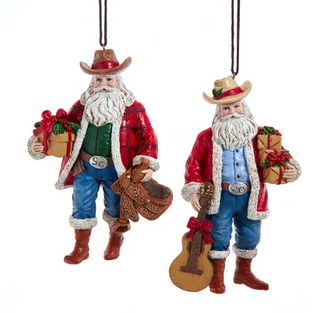 Cowboy Santa Ornament