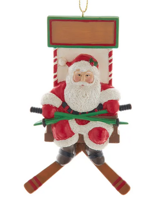 Santa Ski Lift Ornament