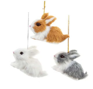 Furry Rabbit Ornament