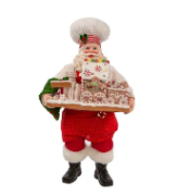 Chef Santa w/ Gingerbread Train 11"