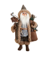 Rustic Santa w/ Birdhouse 18"