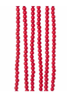 Red Wood Bead Garland 9'
