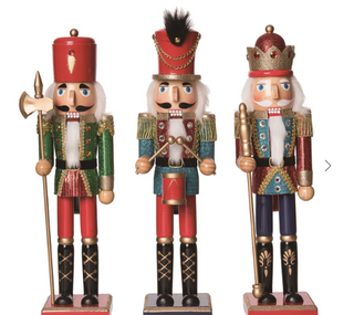 Wood Glitz and Glam Nutcracker